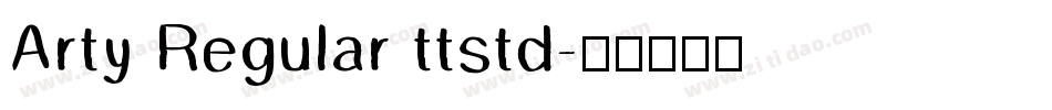 Arty Regular ttstd字体转换
